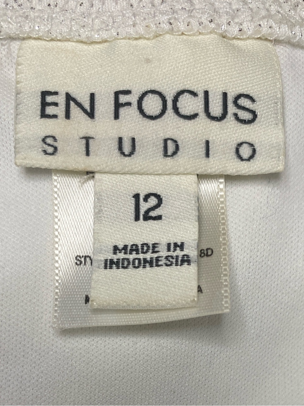 Enfocus Studio Black & White With Glitter Sleeveless Mini Dress Size 12 - Picture 4 of 5
